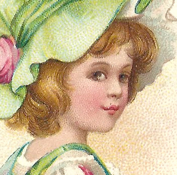 Girl in green bonnet (closeup)